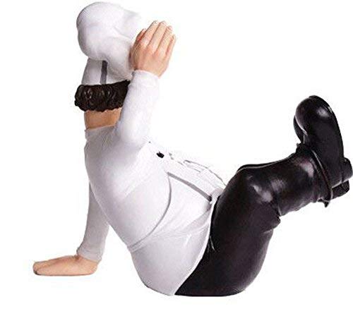 9 4 Inch Chef Sitting Happy Funny Figurine Gourmet Bread Accents