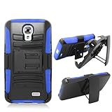 Phone Case for Lg Access LTE Blue Edge Cover Kickstand Combo Holster Belt Clip L31g F70