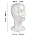 STUDIO LIMITED 11.4-Inch Styrofoam Mannequin Head (3 Pack) - White Foam Wig Stand for Wigs, Hats, Masks, Hairpieces, Arts, Crafts, DIY Projects, Salon Display, and Travel Use