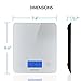 Tenergy Digital Kitchen Scale, Touch Sensitive Food Scale with Backlit LCD Display and Tare Function, Tempered Glass Scale for Cooking/Weight-Loss/Baking, 11lb 5kg, Batteries Included