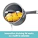 Circulon Radiance Hard-Anodized Nonstick Straining Saucepan, 3-Quart, Gray