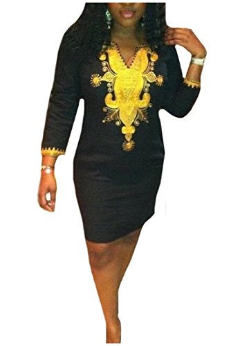 dress color test blue and gold Goldie African Dashiki Kaftan Set by Oge Fashion