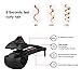 Automatic Hair Steam Curler Ceramic Curling Iron Bar Salon Professional Rotating Styling Steamer Spray Curl Spiral Machine Tool with LED Digital Display (Black)