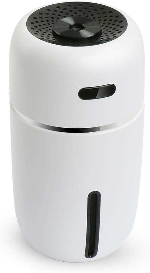 Jasper Technology Cool-Mist Humidifier, Mini Humidifier with 200ml Water Tank and Whisper-Quiet Operation, Automatic Shut-Off, Portable Humidifying Unit for Car Baby Bedroom Home (BPA-Free)