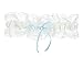 Abaowedding Vintage Lace Bridal Wedding Garters with Bowknot and Rhinestone (White)