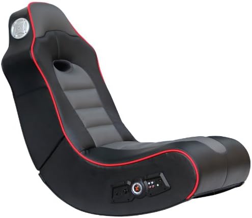X Rocker 5172601 Surge Bluetooth 2.1 Sound Gaming Chair, Black With Red Piping