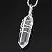 Ayliss Wire Wrap Gemstone Crystal Quartz Healing Point Chakra Pendants for Necklace (Clear Crystal Quartz)