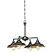 Westinghouse Lighting 6345000 Iron Hill Four-Light, Oil Rubbed Bronze Finish with Highlights Indoor Chandelier/Semi-Flush Ceiling Fixture, 4