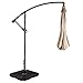 AMT Adjustable Offset Cantilever Hanging 10' Patio Umbrella Cross Base Crank, Beige