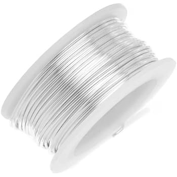 Artistic Wire, 20 Gauge, Silver Plated, White By