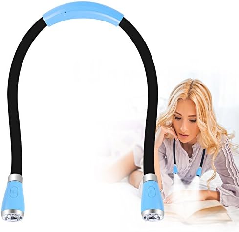 Hug Light Neck Reading Book Light Rechargeable LED Night Light Reading Lamp, Hands Free, 4 LED Beads, 3 Adjustable Brightness, USB Cable Included for Reading in Bed or Reading in Car by YOMEKOLY
