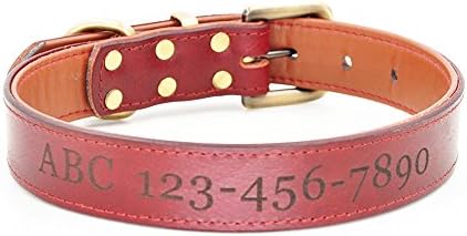 Moonpet Soft Padded Real Genuine Leather Dog Collar - Best Full Grain Heavy Duty Dog Collar - Durable Strong Adjustable for Small Medium Large X-Large Male Female Dogs Walking Running Training
