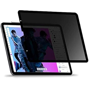 iPad Pro 11 Fully Removable Privacy Screen Protector Filter,Habyby Anti-Spy Anti-Glare Filter [Compatible with Apple Pencil][Landscape Privacy] Fully Washable Privacy Filter for ipad pro 11