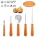 Professional Pumpkin Carving Kit Tools- 5Pcs Heavy Duty Stainless Steel Carving Tools with 10 Carving Stencils DIY Halloween Jack-O-Lantern for Halloween Decorations