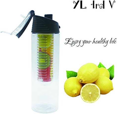 YL trd V 32 OZ Leak Proof Fruit Infuser Water Bottle Sports Water Bottle with Lockable Lid