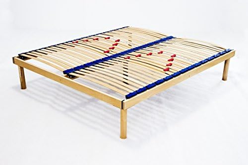 Flexar Elite Fixed – Network in Slatted Beech Wood adagiate Swing in a System That accompanies the Movement During Sleep Double Slatted base to the Centre Lumbar Support the Zone 120X200 Faggio