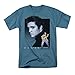 Elvis Presley Blue Rocker Mens Short Sleeve Shirt