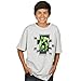 Minecraft Little Boy's Creeper Inside T-Shirt (Silver, Juvy Medium (5/6))