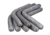 Evolution Sorbent Products 12GS34SB Poly-Cellulose Universal Super Absorbent Flake Sock, 21 gal Absorbency, 3" Diameter x 48" Length, Gray (Pack of 12)