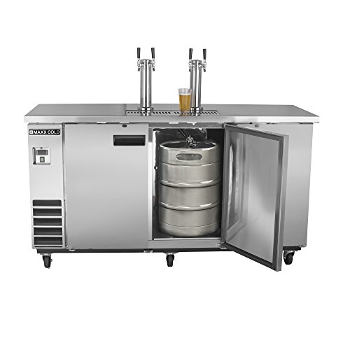image for Maxx Cold MXBD72-2S Commercial Stainless Steel NSF Bar Direct Draw Keg