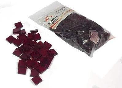 Spectrum Fusible Glass Chips 1/2 Inch Tiles Cherry Red Translucent