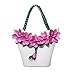 Celsino Women Shoulder Bag Handbag Tote Purse PU Leather Crossbody Flower with Weave Handle Bags