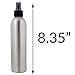 8 oz Aluminum Empty Refillable Fine Mist Spray Bottle