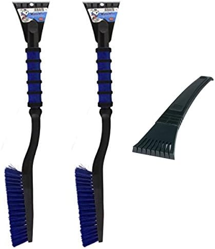 3-Pack- (2) 26" Snow Brush with Foam Grip + Free (1) 10" Ice Scraper *Colors may vary