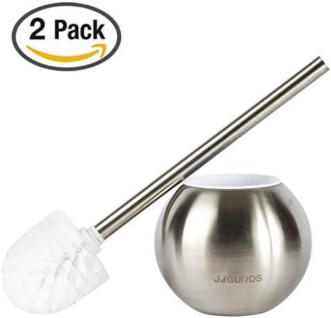 Jagurds Toilet Brush with Holder Stainless Steel Bowl Cleaner, Perfect for Cleaning and Scrubbing Bathroom Floors and Accessories