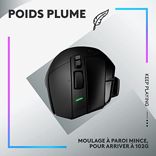Logitech G 502 X LIGHTSPEED Wireless Gaming Mouse – Optical Mouse with Lightforce Hybrid Optical-Mechanical Buttons, 25K Hero Gaming Sensor, Compatible with PC – MacOS/Windows – Black