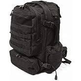 LA Police Gear LAPG Operator Tactical Backpack- Black | MOLLE Backpack with Hydration Compatibility, Ergonomic Padding, Spacious Storage for Outdoor Adventures