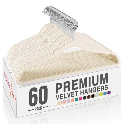 HOUSE DAY Ivory Velvet Hangers