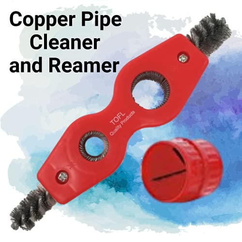 Copper Pipe Cleaner and Reamer Value Set Tested and Proven by Plumbers To Prepare Pipes To