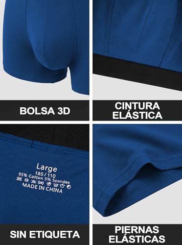 Hellomamma Calzoncillos Hombre Incontinencia Urinaria: Boxers Absorbentes de Algodón con Protección Antifugas 150 ml – Ropa Interior Reutilizable para Pérdidas de Orina Pack de 3 XL