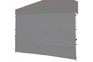 Senmortar Canopy SunWall, 10x10ft Pop Up Canopy Sidewall, Grey
