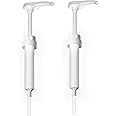 Shveesy Gallon Pump Dispenser - Dispenses 1 Ounce Per Stroke - Heavy-Duty Leak Proof, BPA Free, White, 2 Count, 2 Set, Cylindrical, Plastic, 1 fl. Oz., 38/400, Pack of 2