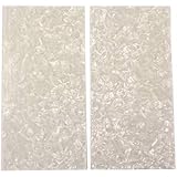 SUPVOX 2pcs Inlay Material White Mother of Pearl Shell Blanks Sheet Rectangle Inlay Material for Guitar