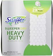 Swiffer Sweeper Dry Heavy Duty Sweeping Pad, Multi Surface Refills For Dusters Floor Mop, 20 Count