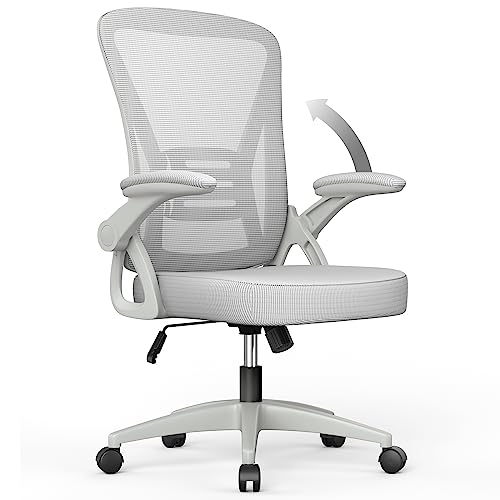 naspaluro Bürostuhl mit Verstellbaren Armlehnen, Ergonomischer Schreibtischstuhl mit Netzbespannung, Lordosenstütze, Höhenverstellbarer, Gepolstertem