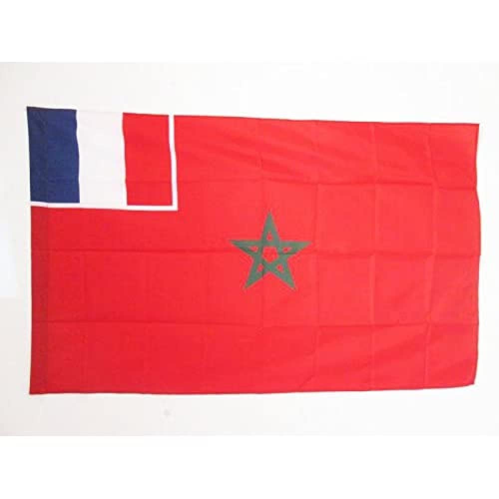 AZ FLAG - French protectorate in Morocco 1912-1956 Flag - 2x3 Ft - historic maroccan Banner with Sleeve - 100% Polyester - Fade Resistant - Vivid Colors - 2' x 3' Feet - 90x60 Cm