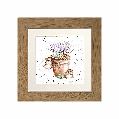 Wrendale Designs - 'Garden Friends' Framed Card - Oak