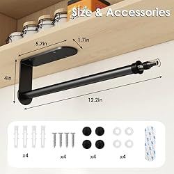 Fixwal Paper Towel Holder Under Cabinet with Spray