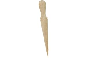 Leefasy Garden Hole Punch Dibbler Tool,Handheld Bulb Planter,Wood,Garden Hand Dibber for Sowing Seeds Planting Flowers Garlic