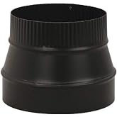 UNITED STATES HDW/U S HA TV631515 7x6 BLK 24GA Reducer, No Size, Black | Stove Pipe Reducers, Flue Pipe Fittings, Wood Stove Accessories, Steel Pipe Fittings, Imperial BM0077 Stove Pipe Reducer