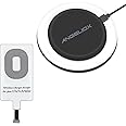 ANGELIOX Wireless Charger Charging Pad Charging Receiver Compatible with iPhone 7 Plus/7/6 Plus/6S Plus/6S/6/5S/5/SE/5C(Charging Receiver is Included)