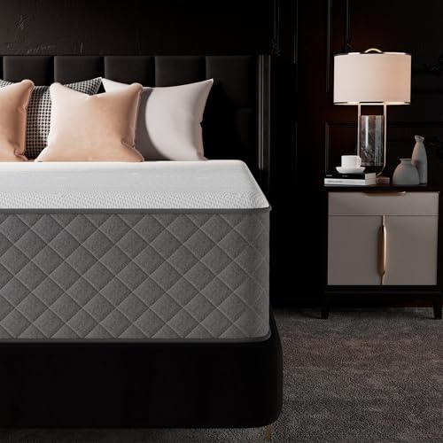 Queen Mattress 10 Inch Hybrid, Medium Firm, Memory Foam & Pocket Springs, Pressure Relief Mattresses, Safe Materials, CertiPUR-US Certified, Mattress Queen in a Box