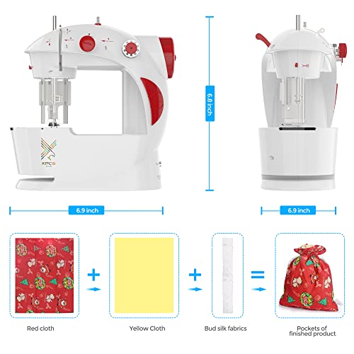 KPCB Kids Sewing Machine for Beginners with Finger Guard and Christmas