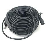Vanxse CCTV 20M 2.1x5.5mm Dc 12v Power Extension Cable for CCTV Security Cameras IP Camera Dvr Standalone-20meters Black