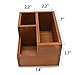 Vintage Wooden 3 Compartment Desktop Office Supplies Storage Organizer / Remote Control Caddy