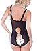 Niveltm Women's Lingerie Babydoll Open Cup Crotchless One-piece Teddy (M, Black)